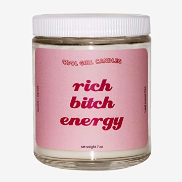 Cool Girl Candles | Rich Bitch Energy Sweet Amber + Floral Scented Candle | All Natural Coconut Soy ...
