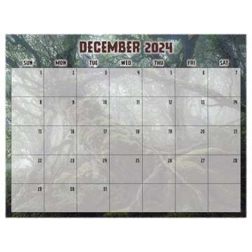 2025 Bigfoot Calendar - 13 Month Wall Calendar 11" X 19" Opened - Fun Gift for Fans of Sasquatch, Cryptids, and the Unknown (Cryptids)