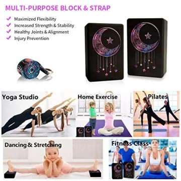 AMEBAY Yoga Blocks 2 Pack with Strap for All Levels