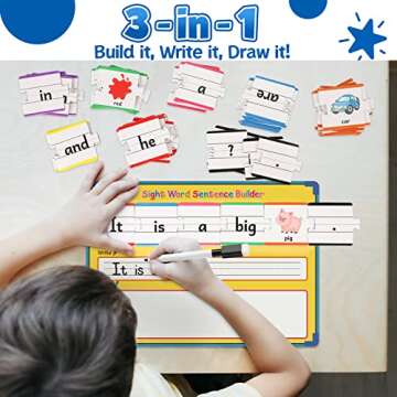 Aizweb Sentence Building,Sight Word Games for Kindergarten 1st 2nd Grade Classroom Must Haves,Montes...