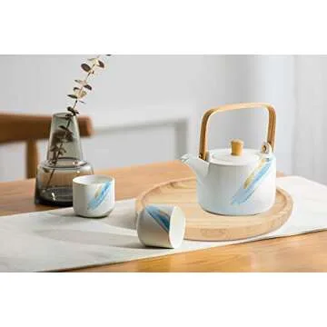 ANOTION Bamboo Plant Saucers - Durable & Stylish Set of 2