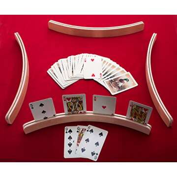 GrowUpSmart Wooden Playing Card Holders for All Ages