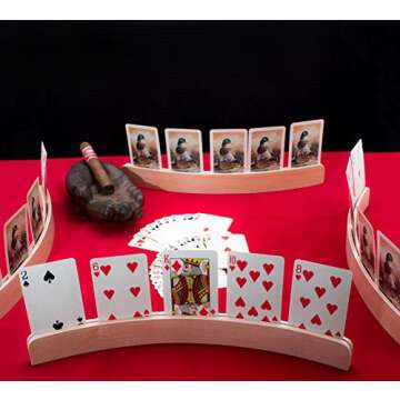 GrowUpSmart Wooden Playing Card Holders for All Ages