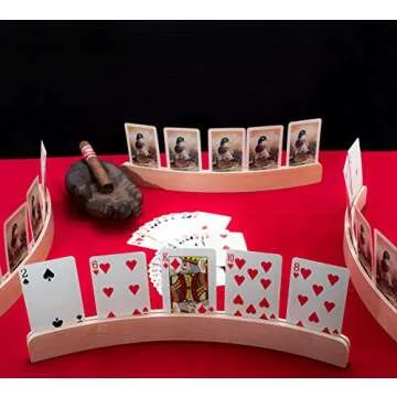 GrowUpSmart Wooden Playing Card Holders for All Ages
