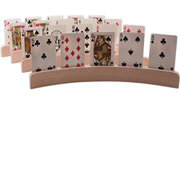 GrowUpSmart Wooden Playing Card Holders for All Ages