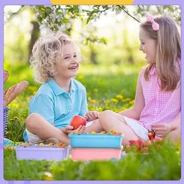 RGNEIN Bento Lunch Box - Safe 4-Compartment Containers