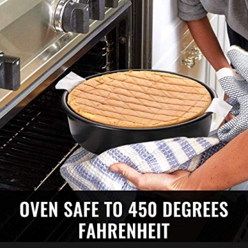 HIWARE 8-Inch Nonstick Cake Pan Set with Parchment Papers