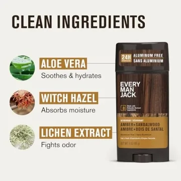 Every Man Jack Amber Sandalwood Deodorant for Men