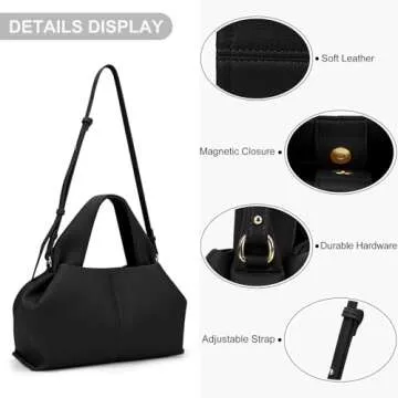 Juoxeepy Crossbody Bag Purse Satchel Handbag for Women Shoulder Bag Chic Dumpling Cloud Bag Clutch Purse