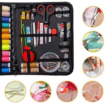 Sewing Kit with 126 Premium Supplies for Beginners