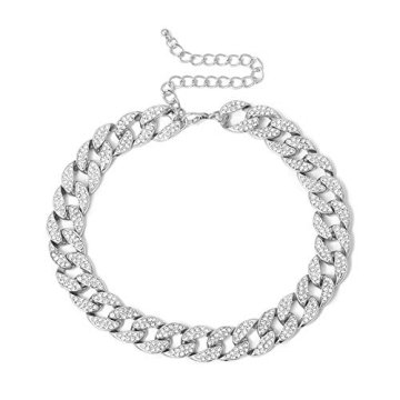 Ingemark Shiny CZ Rhinestone Curb Cuban Link Choker for Everyone