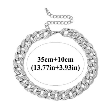 Ingemark Shiny CZ Rhinestone Curb Cuban Link Choker for Everyone