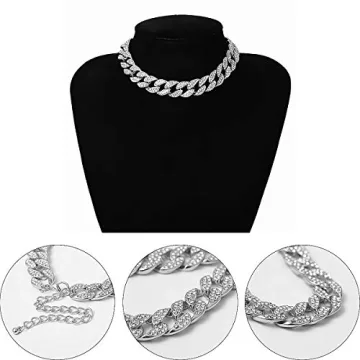 Ingemark Shiny CZ Rhinestone Curb Cuban Link Choker for Everyone