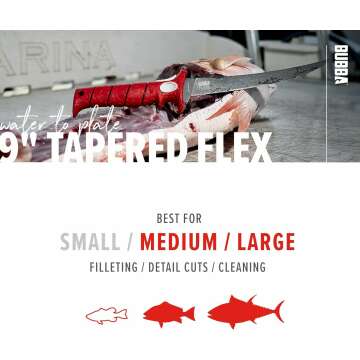 9 Inch Tapered Fillet Knife with Non-Slip Grip