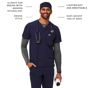 FIGS Unisex Modern Classic Scrub Cap - Navy Blue, One Size