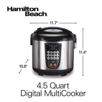 Hamilton Beach Digital Rice Slow Cooker 20 Cups 14 Settings