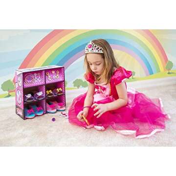 fash n kolor Princess Dress Up Pretend Play Shoes set, Jewelry Boutique, Fashion Princess Toys Acces...