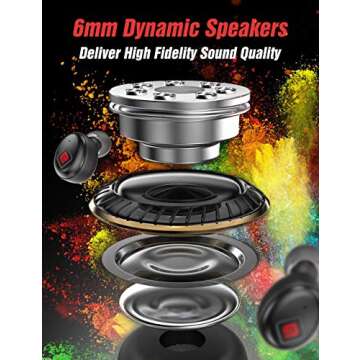 Bluetooth 5.0 True Wireless Earbuds for Sports and Travel