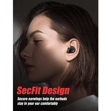 Bluetooth 5.0 True Wireless Earbuds for Sports and Travel