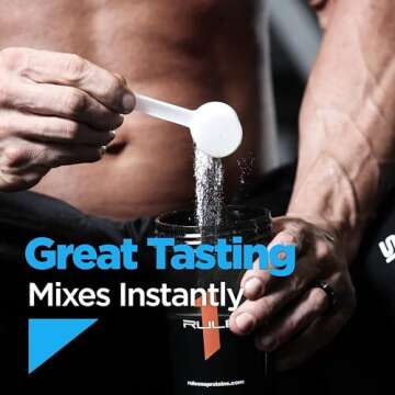 Rule 1 R1 Whey Blend, Strawberries & Creme - 4.95 lbs Powder - 24g Whey Concentrates, Isolates & Hydrolysates with Naturally Occurring EAAs & BCAAs - 68 Servings