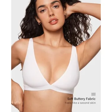 INLYRIC Women's Soft Plunge Bralette for Ultimate Comfort