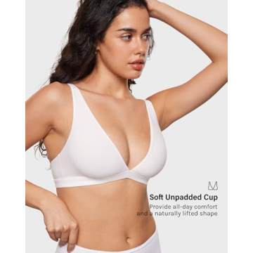 INLYRIC Women's Soft Plunge Bralette for Ultimate Comfort