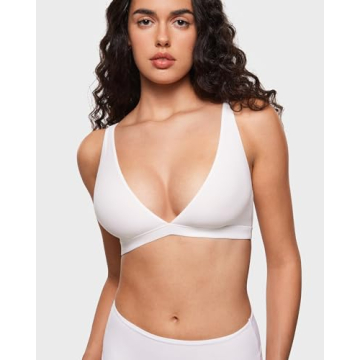 INLYRIC Women's Soft Plunge Bralette for Ultimate Comfort