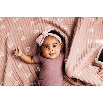 Mebie Baby Blush Triangle Muslin Swaddle Blanket for Newborns