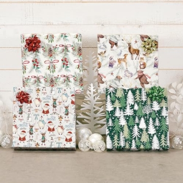 Premium Holiday Forest Christmas Wrapping Paper Roll
