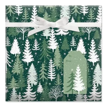 Premium Holiday Forest Christmas Wrapping Paper Roll