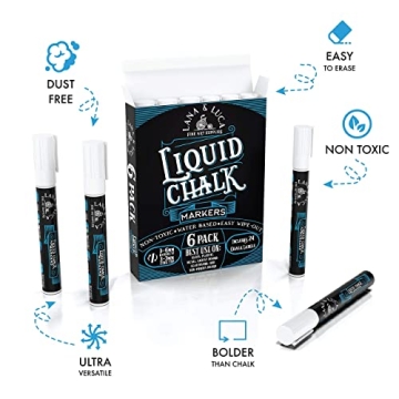 Liquid Chalk Marker Pen Pack - Versatile & Bright Writing