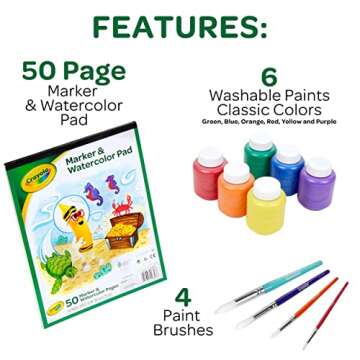 Crayola Kids Paint Set, Washable Kids Paint, Craft Supplies, Gift for Kids, Ages 3, 4, 5, 6, 7 [Amazon Exclusive]