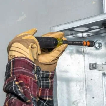 Klein Tools Hollow Shaft Nut Driver Set with Handle 6 SAE Sizes