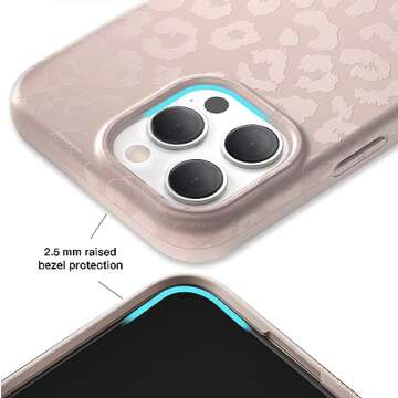 VELVET CAVIAR Leopard Cheetah Print Phone Case for iPhone 15 Pro for Women - Compatible with MagSafe - 10ft Drop Tested - Girly Cute Protective Designer Cover - Nude Neutral Beige Aesthetic