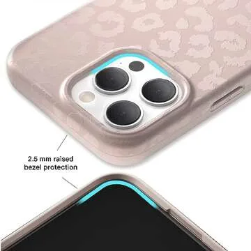 VELVET CAVIAR Leopard Cheetah Print Phone Case for iPhone 15 Pro for Women - Compatible with MagSafe - 10ft Drop Tested - Girly Cute Protective Designer Cover - Nude Neutral Beige Aesthetic