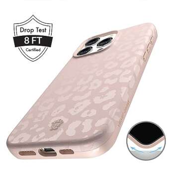VELVET CAVIAR Leopard Cheetah Print Phone Case for iPhone 15 Pro for Women - Compatible with MagSafe - 10ft Drop Tested - Girly Cute Protective Designer Cover - Nude Neutral Beige Aesthetic
