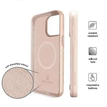 VELVET CAVIAR Leopard Cheetah Print Phone Case for iPhone 15 Pro for Women - Compatible with MagSafe - 10ft Drop Tested - Girly Cute Protective Designer Cover - Nude Neutral Beige Aesthetic