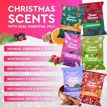 Cleverfy Aromatherapy Shower Steamers Holiday Gift Set