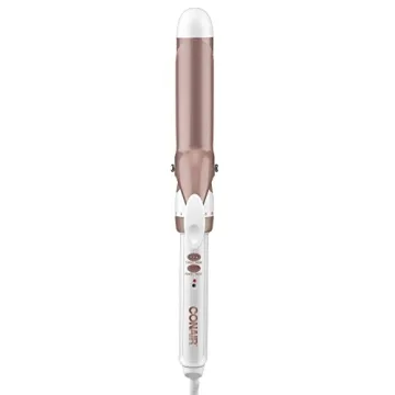 Conair Double Ceramic 1 1/4-Inch Curling Iron for Loose Curls on Medium to Long Hair