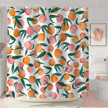 Colorful Lifeel Peach Shower Curtain 72x72 inch Waterproof