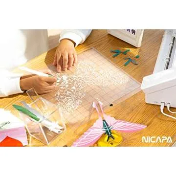 Nicapa StandardGrip Cutting Mat for Silhouette Cameo 3/2/1 (12x24 inch,3 Mats) Standard Adhesive Sticky Quilting Cricket Cut Mats Replacement Accessories for Silhouette Cameo