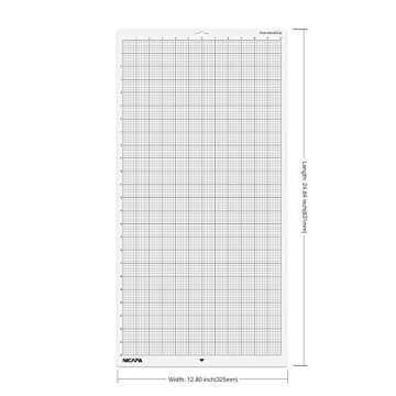 Nicapa StandardGrip Cutting Mat for Silhouette Cameo 3/2/1 (12x24 inch,3 Mats) Standard Adhesive Sticky Quilting Cricket Cut Mats Replacement Accessories for Silhouette Cameo