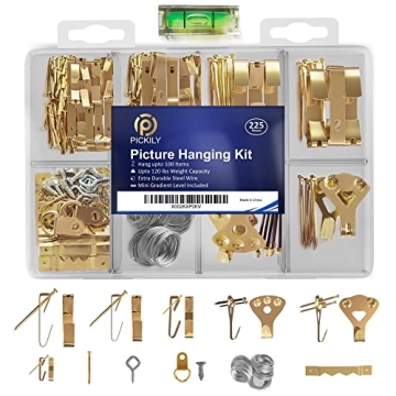 Pickily 225 Piece Picture Hanging Kit: Heavy-Duty Hanger Supplies for All Your Wall Art Needs!