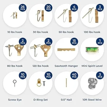 Pickily 225 Piece Picture Hanging Kit for Home Decor