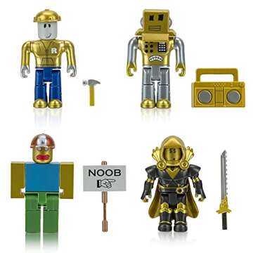 Roblox Action Collection - 15th Anniversary Roblox Icons Gold Collector's Set [Includes Exclusive Virtual Item]