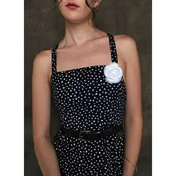 Elegant M&S Schmalberg White Camellia Brooch Pin Accessory