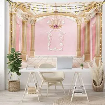 Ambesonne King Size Cartoon Tapestry - Magic Castle Design