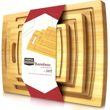 Premium Bamboo Cutting Board Set of 3 - Eco-Friendly, Durable & Stylish
