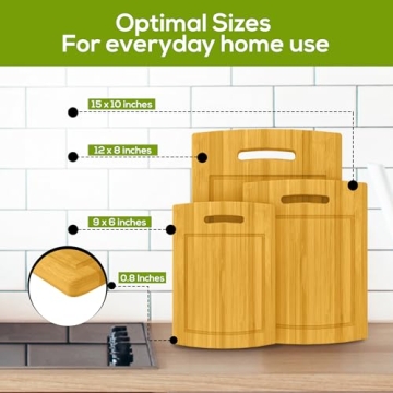Eco-Friendly Bamboo Cutting Board Set - Durable & Stylish