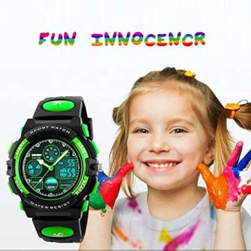 Boys Watches Ages 11-15 Waterproof, Kids Digital Sport Waterproof Watch for Kids Birthday Presents G...